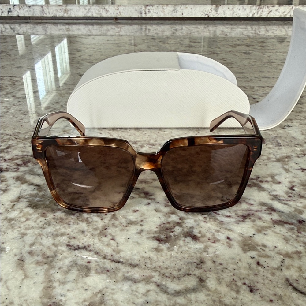 Prada Tortoise Shell Square Sunglasses - image 1